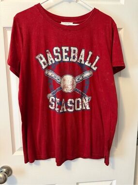 Maurices Red Crew Neck T-Shirt